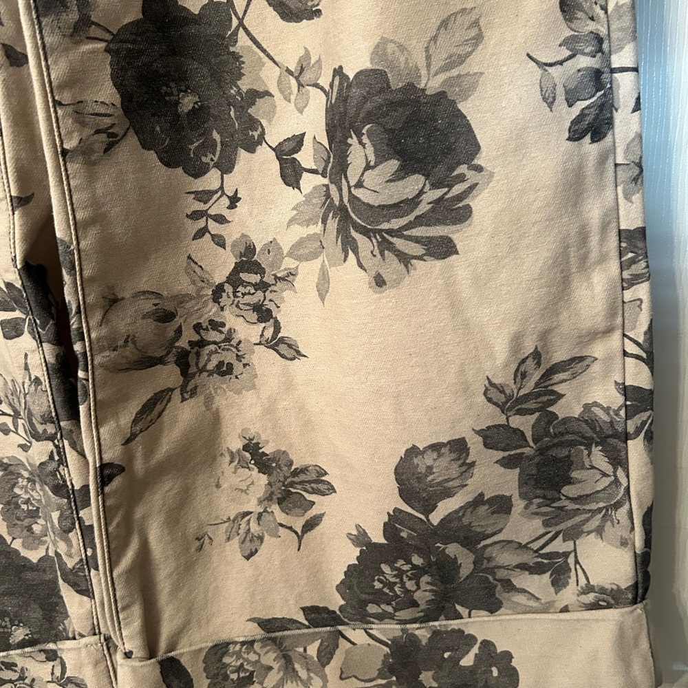Wow!! 🤩 Pilcro Anthropologie Floral Print Wide-Leg Pants Jeans sz 31 - Picture 2 of 5